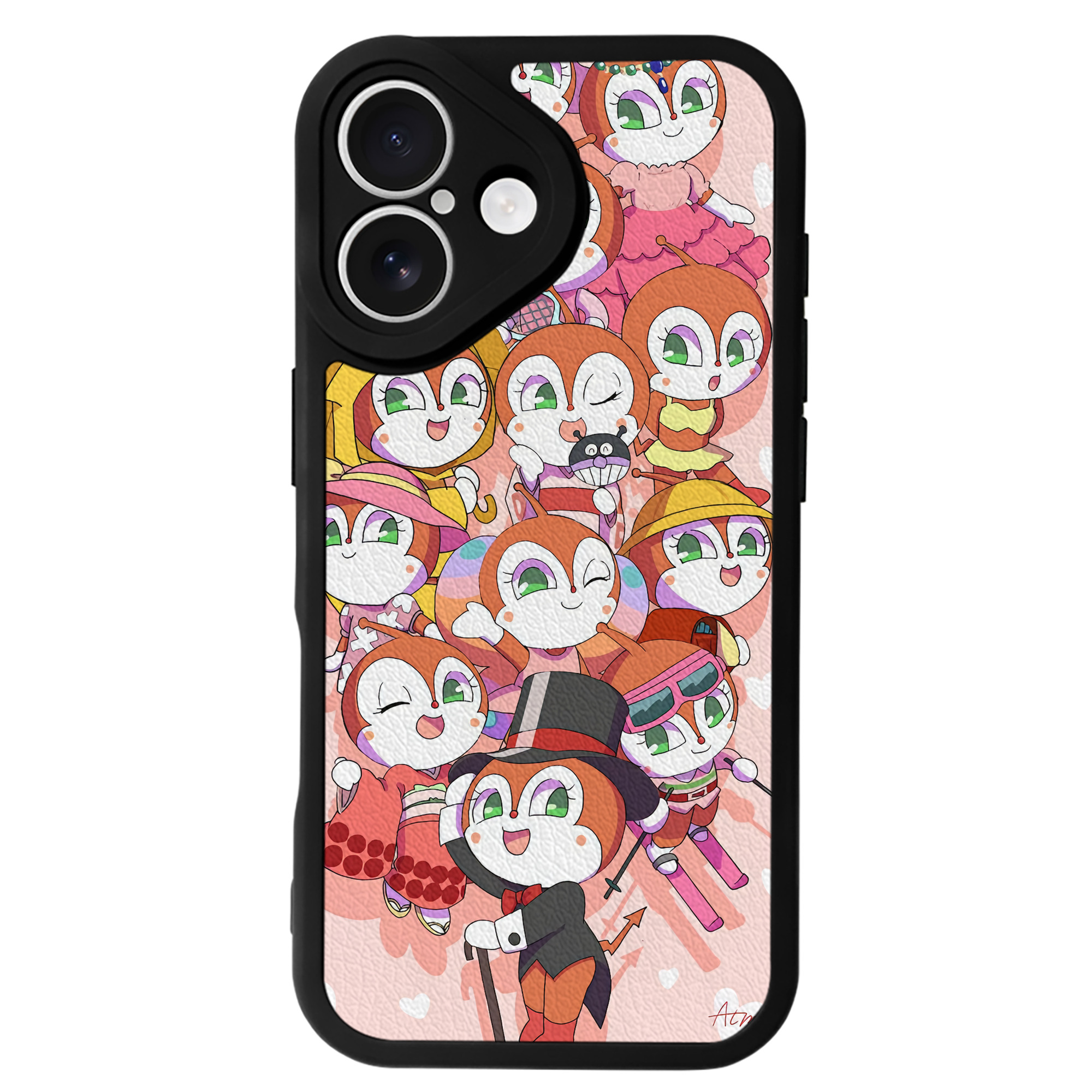 （画像用） アンパンマン Anpanman 【iPhone 16シリーズ対応】シリコンスマホケース（レザー調） 材質：シリコン